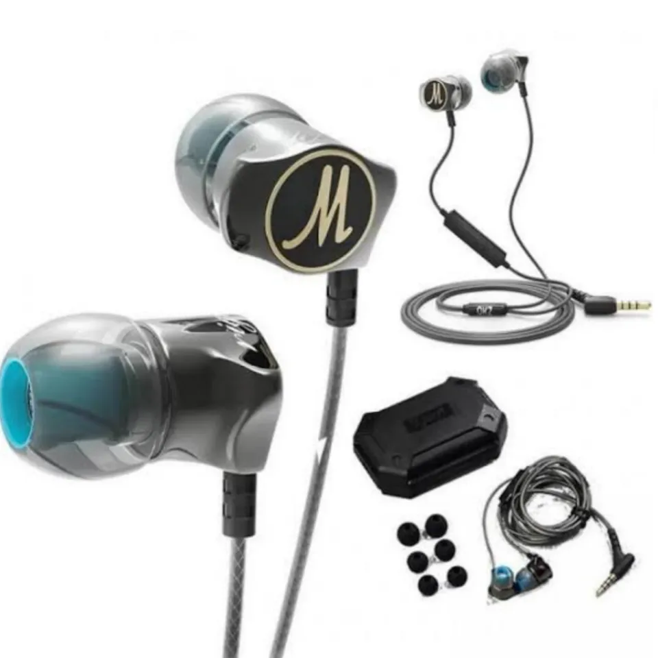 QKZ DM7 Zinc Alloy HiFi In-Ear Earphones | Super Bass Stereo Sound | Built-in Mic | Noise Cancelling | Metal Body Wired Headphones (Black)